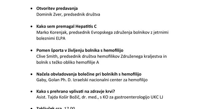 Program strokovnega predavanja 2023